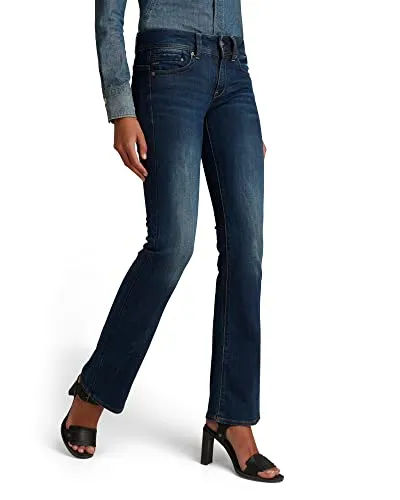 G-STAR RAW Damen Midge Bootcut Jeans - Stylische Bootcut Jeans mit mittlerer Taille, figurbetontem Schnitt und weitem Saum für einen trendigen Look.