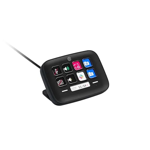 Elgato Stream Deck Neo (Schwarz) – 8 anpassbare Tasten, 2 Touch Points, rasante Tasks & Workflows – Steuern Sie Word, Excel, PowerPoint, Teams, Zoom, Spotify etc - Kompatibel mit Mac und PC