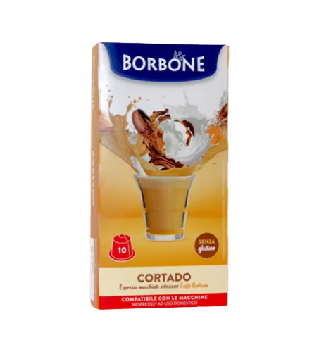 MACCHIATO-ESPRESSO CAFFÈ BORBONE CORTADO - 10 NESPRESSO KOMPATIBLE KAPSELN 4g