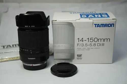 Tamron 14-150mm Zoomobjektiv für Micro Four Thirds - Objektivtyp: Zoomobjektiv, Brennweite: 14-150 mm, leichtes Design mit nur 285g, ideal für Reise- und Alltagsfotografie.