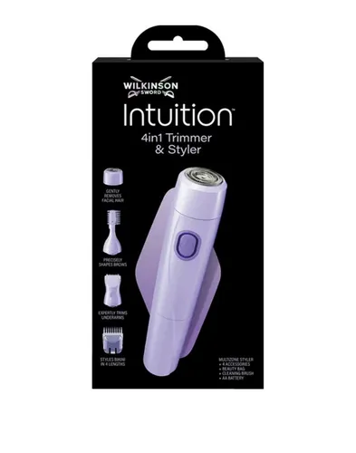 Wilkinson Intuition Perfect Finish 4in1 Universal-Haarschneidemaschine für Damen - Vielseitige Haarschneidemaschine für Damen mit 4 Funktionen, ideal für präzises Trimmen und Rasieren. Praktisch für die tägliche Beautyroutine.
