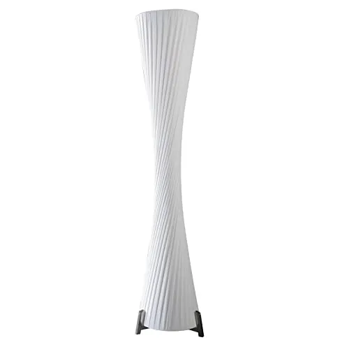 riess-ambiente Stehlampe PARIS X 180cm weiß/silber - Standleuchten mit modernem Design, beeindruckender Höhe von 180 cm und pflegeleichtem Lampenschirm aus Latex für eine elegante Ausstrahlung in jedem Wohnraum.