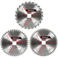 KWB Kreissägeblatt Set 3-tlg 210 x 30 - Diamantsägeblätter Set aus drei hochwertigen Hartmetall-Sägeblättern für präzise Schnitte, ideal für verschiedene Anwendungen mit 24, 42 und 60 Zähnen.