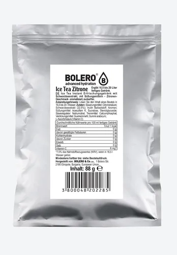  Bolero Drinks zuckerfreies Getränkepulver 88g Ice Tea Zitrone 64,66EUR/kg