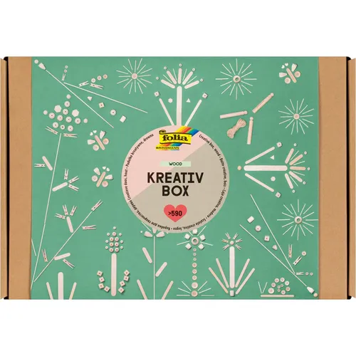 folia Bastelset Kreativbox Wood 590-tlg. mehrfarbig