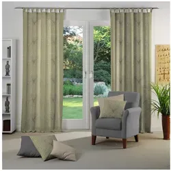 Wirth Vorhang Stuben (1 St), Schlaufen, blickdicht, Jacquard grün 132 cm x 145 cm