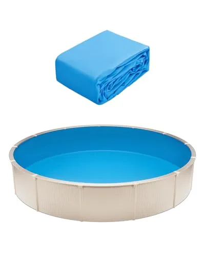 VEVOR Innenfolie Poolfolie φ460x120cm - Poolzubehör: Hochwertige, reißfeste Vinyl-Innenfolie für Rundpools, langlebig und wetterbeständig, ideal für eine lange Nutzung.