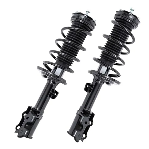 Vordere Federbeine für Fiesta MK6 CB1 CCN, vormontiert - 2x komplette Federbeine für die Vorderachse, vormontiert und in Schwarz, ideal für eine schnelle und einfache Montage an Ihrem Fiesta MK6.