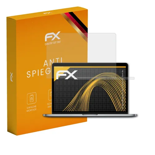 atFoliX 2x Schutzfolie für Apple MacBook Pro 2017 13+Touch Bar matt&stoßfest