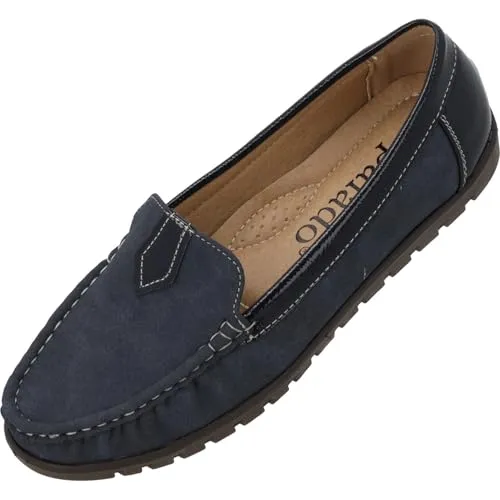 Palado Domibel Loafer blau 40 EU - Pantoletten in Größe 40 EU, aus hochwertigem Synthetik, mit bequemem Schlupfdesign und runder Schuhspitze – ideal für lässige Outfits und den ganzen Tag Tragekomfort.