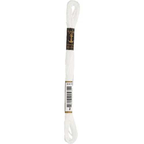 Anchor Sticktwist 8m, weiss, Baumwolle, Farbe 02, 6-fädig