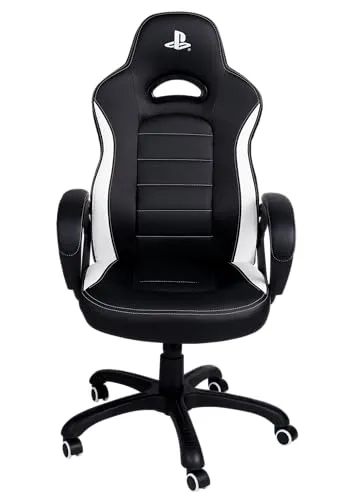 NACON Gaming Chair CH-350ESS - Ergonomischer Gaming-Stuhl, lizenziert von Sony, mit verstellbarer Höhe und bequemen Armlehnen, ideal für lange Gaming-Sessions und bis 110 kg belastbar.