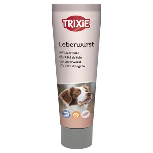TRIXIE Hundeleckerli PREMIO Hunde-Leberwurst 110g - Glutenfreie Belohnung für Hunde - Hochwertige Hunde-Leberwurst ohne Getreide und Zucker, ideal für Training und als schmackhafte Belohnung. 100% natürliche Zutaten für ein glückliches Hundeleben.