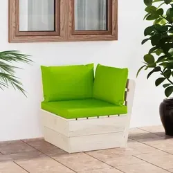 vidaXL Garten-Paletten-Ecksofa mit Kissen - Bürostühle, stilvolles und flexibles Paletten-Sofa aus imprägniertem Fichtenholz mit weichen Kissen für höchsten Komfort, ideal für entspannte Stunden im Garten oder auf der Terrasse.