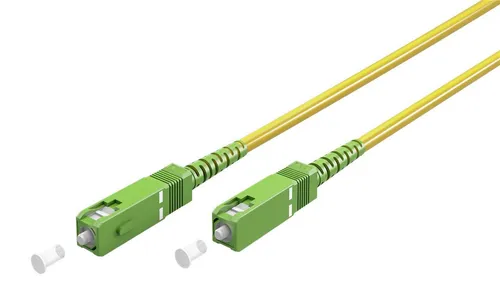 Goobay 59643 Glasfaserkabel 15m SC-APC Singlemode OS2 - 15m Goobay Glasfaserkabel (Singlemode OS2) für schnelle Datenübertragung bis zu 100 Gbit/s. Ideal für den Anschluss von Glasfasermodems im Innenbereich, platzsparend und mit halogenfreiem Kabelmantel.