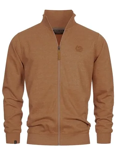 Indicode Sweatjacke Herren INYanic – Toffee M (50) - Stylische Sweatjacke in Toffee mit Stehkragen, ideal für den lässigen Look. Aus 60% Baumwolle und 40% Polyester für angenehmen Tragekomfort. Perfekt für die Saison 2024.