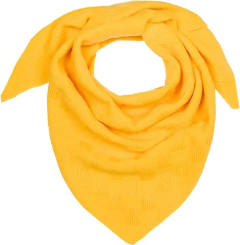styleBREAKER Damen XXL Strick Dreieck Schal Curry - Warmes XXL Dreieckstuch mit modernem Schachbrett Strickmuster. Ideal für kalte Tage, bietet es angenehmen Tragekomfort und vielseitige Stylingmöglichkeiten. Größe: ca. 180 x 75 cm, One Size.