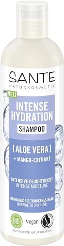 SANTE Intense Hydration Shampoo Aloe Vera + Mango-Extrakt - Veganes Shampoo für intensive Feuchtigkeit, stärkt trockenes Haar und sorgt für Geschmeidigkeit und Glanz. Ideal für eine nachhaltige Haarpflege.