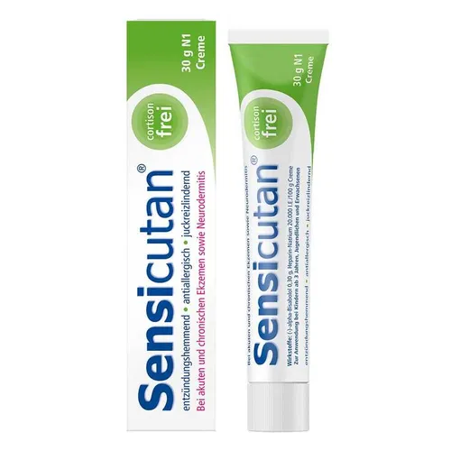 Sensicutan 30 G Creme - Hautpflegecreme mit Bisabolol und Heparin-Natrium, ideal zur Unterstützung der Hautpflege bei juckenden Hautzuständen. Für die tägliche Anwendung geeignet.