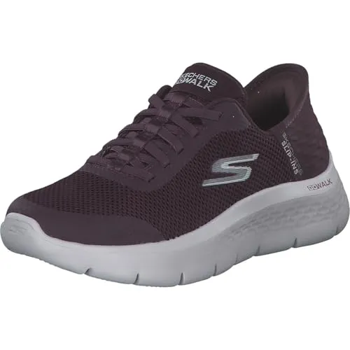 SKECHERS GO WALK FLEX-GRAND ENTRY Damen Slip-On Sneaker, Gr. 40, burgunderrot - Sportliche Slip-On Sneaker von Skechers mit Hands Free Slip-ins Technologie und gepolsterter Air-Cooled Memory Foam Innensohle für optimalen Komfort.
