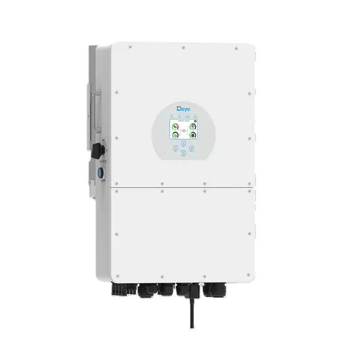 Deye Hybrid-Wechselrichter SUN-6K-SG01HP3-EU-AM2 6 kW - Wechselrichter mit 6 kW, 3 Phasen und 2 MPPT für hohe Effizienz. Unterstützt Hochspannungsbatterien und bietet intelligente Fernüberwachung für einfache Wartung.