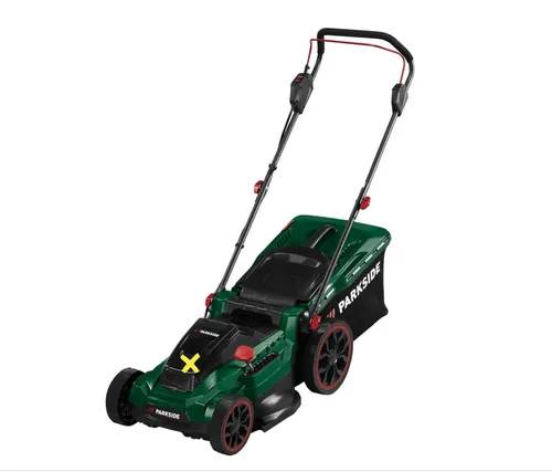 PARKSIDE® 40 V Akku-Rasenmäher PRMA 40 E3 – ohne Akku und Ladegerät - Idealer Akku-Rasenmäher für Flächen bis 580 m². Mit bürstenlosem Motor für hohe Effizienz und Langlebigkeit. Zentrale Schnitthöheneinstellung und praktischer Mulch-Einsatz für optimale Rasennutzung.