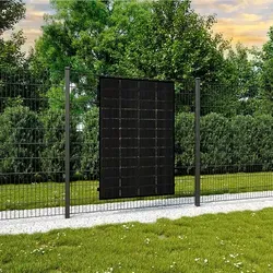 400W PV-Zaun Anlage mit Halterung - Effizientes Solarkraftwerk - Solaranlagen Komplettset mit 400W TopCon Glas-Glas Solarmodul und robustem Montagepaket. Ideal für Stabmattenzäune und wetterfeste Installation.