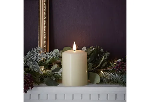 Lights4fun LED-Kerze TruGlow® LED Kerze Echtwachs 10cm