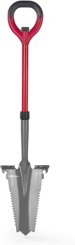 Wurzelspaten mit Wurzelsäge und V-Klingenspitze 114 cm - Spaten & Schaufeln: Robuster Wurzelspaten aus Stahl mit integrierter Wurzelsäge und V-Spitze, ideal zum Auflockern und Ausheben von Böden in Ihrem Garten.