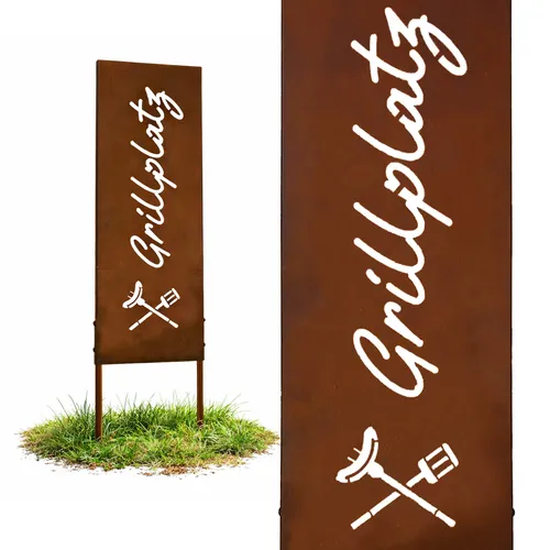 Relaxdays Edelrost-Gartendeko, Braun, Metall – Stilvoller Blickfang für Ihren Garten - Dieser dekorative Bodenstecker aus robustem Eisen bringt Eleganz in Ihr Beet. Mit seiner warmen Edelrostpatina ist er nicht nur ein Hingucker, sondern auch wetterfest und langlebig. Ideal für eine ansprechende Gartengestaltung.