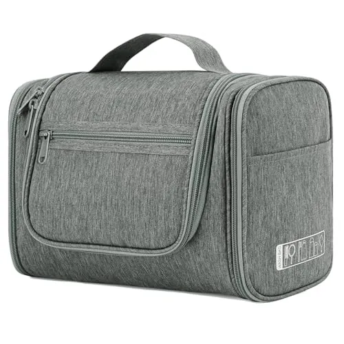 WANDF Groß Waschtasche - Praktische Kulturtasche zum Aufhängen für Damen & Herren - Kulturtasche mit 8,3 Litern Volumen und 17 Fächern für optimale Organisation. Ideal für Reisen, Camping und Zuhause - robust, wasserabweisend und mit drehbarem Haken.
