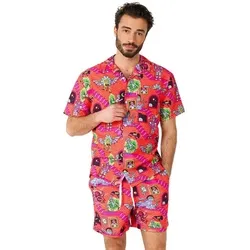Opposuits Partyanzug Sommer Kombi Rick & Morty Surreal - Strand Outfit, 'Interdimensional Combo, Morty!' - nerdy Hemd und Shorts aus einer and orange XL