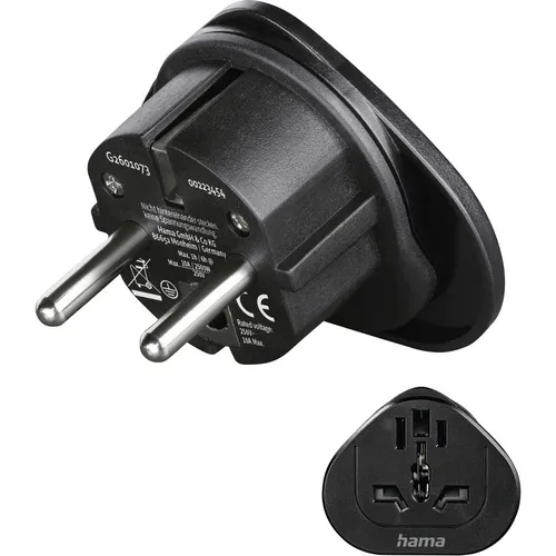 Hama 00223454 Reiseadapter  Reiseadapter Typ E und F, 3-polig, universal, Wel...