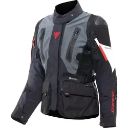 Dainese Carve Master 4 Gore-Tex Damen Motorradjacke in Schwarz-Grau-Rot, Größe 50 - Wasserdichte Motorradjacke mit Pro-Armor Level 2 Protektoren, anpassbaren Weiten und zahlreichen Taschen für besten Komfort und Funktionalität.
