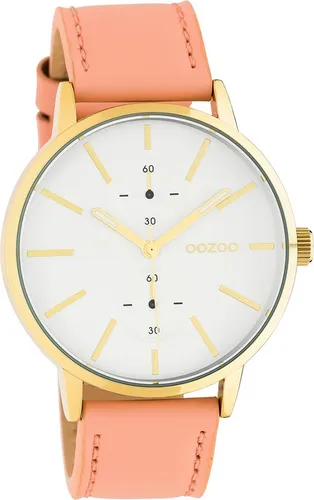 Oozoo Leder Damen Uhr C10588 Analog Quarzuhr Armband rosa Timepieces D2UOC10588