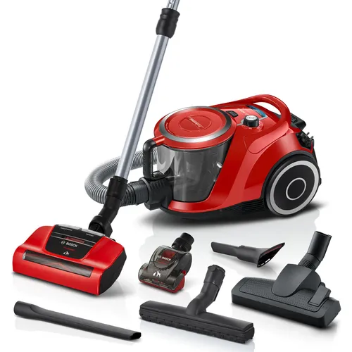 Bosch BGS41PET1 Serie 6 Staubsauger ohne Beutel - Bodenstaubsauger mit ProAnimal-Technologie für effektive Tierhaarentfernung, inklusive AirTurbo Plus-Bürste und waschbarem HEPA-Hygienefilter – ideal für Allergiker.