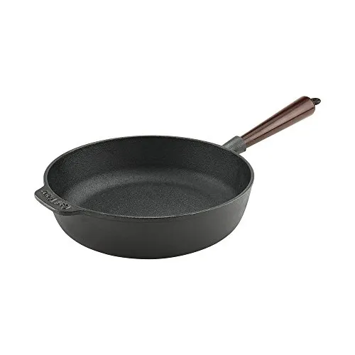 Carl Victor - Servierpfanne Gusseisen Pfanne 25 cm mit Holzgriff