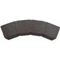 Diephaus Randbord Olea gebogen Anthrazit 50 x 11,5 x 8 cm