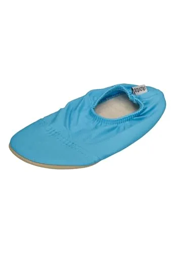 Slipstop Kinder Schwimmschuh S (24-26) Neon Blau - Rutschfeste Schwimmschuhe für Kinder in Neonblau, ideal für Pool und Strand. Flexibles Design für optimalen Tragekomfort und Sicherheit beim Spielen.