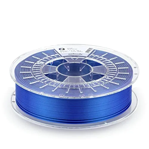 extrudr® BioFusion ø1.75mm 'BLAU/BLUE FIRE' - Hochwertiges 3D Drucker Filament - Filament-3D-Druckmaterialien, biobasiert mit metallischer Haptik und höherer Temperaturbeständigkeit bis 75°C, ideal für mechanische Teile.