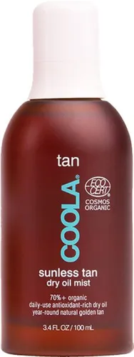 COOLA Sunless Tan Dry Oil Mist 100 ml - Selbstbräuner mit natürlichen Inhaltsstoffen, ideal für alle Hauttypen und hinterlässt einen strahlenden Glanz bis zu drei Tage. Mit feuchtigkeitsspendender Bio-Aloe Vera und einem tropischen Duft!