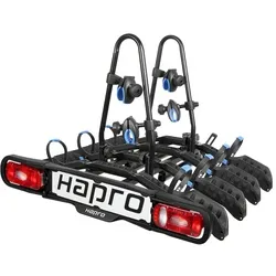 Hapro Atlas Active IV Fahrradträger für 4 Fahrräder - Zubehör für Gepäckträger und Dachboxen, ideal für Familienausflüge mit einer max. Beladung von 60 kg und einem schnellen Befestigungssystem für einfache Handhabung.