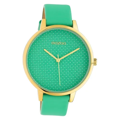 Oozoo Damenuhr Timepieces C10593 mintgrün Lederarmband Quarz Analoguhr UOC10593