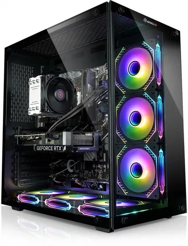 Kiebel Panorama IC4D PC - Leistungsstarker Gaming-PC mit AMD Ryzen 7 - PC-System mit 32 GB RAM und 1000 GB SSD, ideal für Gaming und kreative Anwendungen, ausgestattet mit RGB-Beleuchtung für ein stylisches Setup.