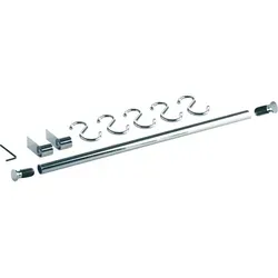 Grimme Relingrohr-Set 596 mm aus Stahl mit Edelstahl Effekt - Aufbewahrungsschränke, langlebig und robust für eine zuverlässige Befestigung in Ihrem Zuhause.