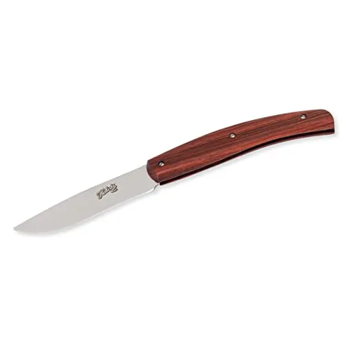 Herbertz Selektion Taschenmesser, AISI 440 Stahl, rostfrei, Slip Joint, Sandelholz Griffschalen, scharfes Klappmesser & Outdoor-messer für Camping, Wandern oder Jagd