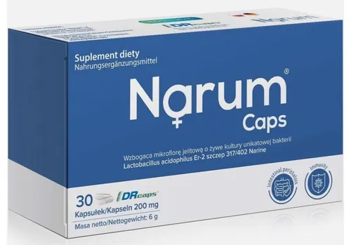 Narum Caps 30 Kapseln LLC Lactobacillus Acidophilus D/S Einheit/0,60€