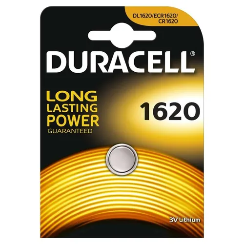 100x Duracell CR1620 - 3V Lithium Button Batterien, ideal für Auto-Fernbedienungen, Taschenrechner und Uhren