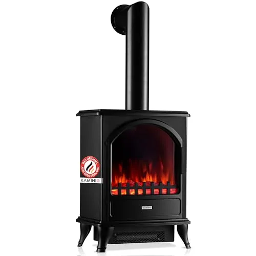 KAMINIO Elektrokamin LENI - 3D-Flammeneffekt & 1800W Heizung - Elektrokamin LENI von KAMINIO mit realistischem 3D-Flammeneffekt, ideal für gemütliche Abende. Plug & Play für jeden Raum – sicher und CO₂-neutral heizen!