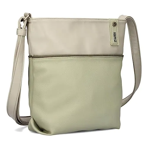 JANA J10 Damen Umhängetasche - Bicolor Crossbody Bag mit gratis Kosmetikbeutel - Elegante Damen Umhängetasche im Bicolor-Design, vielseitig als Schulter- oder Crossbody Bag nutzbar. Mit 5 Litern Volumen und praktischem Innentäschchen für optimale Organisation.